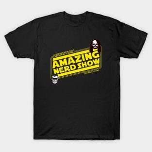 Yellow Amazing Nerd Show Skull Logo T-Shirt